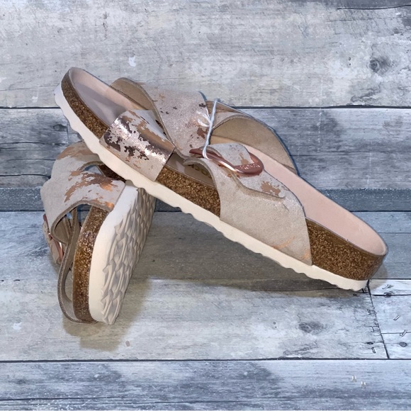 Birkenstock Shoes - BIRKENSTOCK Siena Big Buckle Sandals - Metallic Rose Copper Nude - SZ - 8-8.5